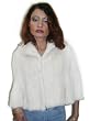 Knitted Ivory Mink Cape w/Sleeves & Small Shawl Collar