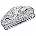 14K White Gold Pre Set Diamond Wedding Ring Set
