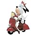 XfürU 07-0916R - Tex Avery: Kunstharzfigur Droopy mit rotem Scooter