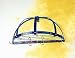 Kitchen & Housewares : Half Dome Pot Rack With Grid-White With Chrome