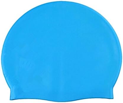 Supersecu® Adult Sports Silicone Swim Cap Flexible Durable Elasticity Swimming Hat (light blue)