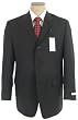 Calvin Klein Mens Single Breasted 3 Button Black Pinstripe Wool Suit - Size 40R