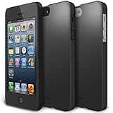SF Matte Black - Apple iPhone 5 Ringke SLIM Soft Feeling Premium Hard Case AT&T, Verizon, Sprint and Unlocked - Eco Package