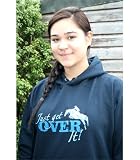 Just get over it' navy Womens hoodie
