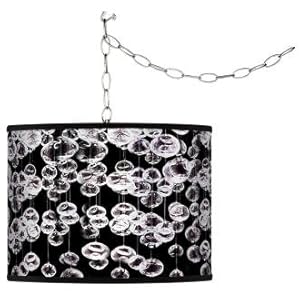 Shimmer Giclee Swag Style Plug-In Chandelier