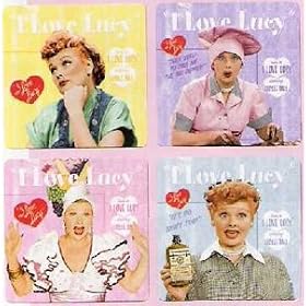 Click here to buy I Love Lucy Four Piece Coaster Set by Kryptonite Kollectibles.