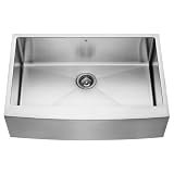 Vigo Industries VGR3320C Gauge Single Bowl Farmhouse Kitchen Sink, Steel