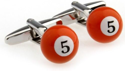 Festive Orange Snooker Number¡°5¡±Cufflinks