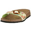 Birkenstock Sandal ''Madrid'' from Birko-Flor in rose red patent with a narrow insole