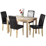 Ashford Furniture Dining Table & 4 Espresso Chair Set