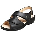 Finn Comfort Women's Jersey Sandal,Black Nappa,41 EU (US Women's 10 M)