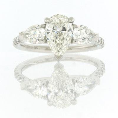2.21ct Pear Shape Diamond Engagement Anniversary 