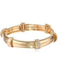 Kenneth Cole New York "Bracelet Item" Gold Pave Segmented Stretch Bracelet, 7.5"