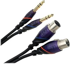 Monster Cable M DJ-CFX-1M Monster DJ Cables 1 meter pair XLR Female to TRS