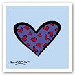 Blue About You by Romero Britto 7.5"x7.5" Art Print Poster