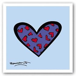Blue About You by Romero Britto 7.5"x7.5" Art Print Poster