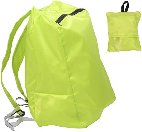Releaserain Ultra Lightweight Handy Waterproof Lime Folding Backpack Daypack 14L Packable Foldable Portable Bag for Camping Hiking Cycling Trekking Gym Sport Outdoor Beach Shopping Carry On Travel