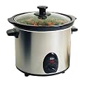 Elite Gourmet 3.5 Quart Brushed Stainless Steel Slow Cooker