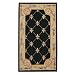 Fleur-de-Lis Black Wool Rug - 2'6x10' Runner