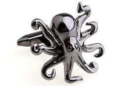 Gunmetal Octopus Cufflinks Cuff Links