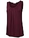 Messic Shirt Dresses for Women, Scoop Neck Casual Cotton Beach Stretch Jersey Tops Wine,M