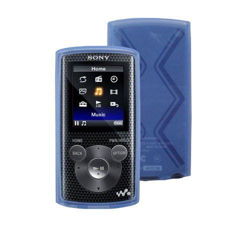 iShoppingdeals TPU Gel Protective Case Skin Cover for Sony Walkman NWZ-E383 NWZ-E384 NWZ-E385 MP3 Player , Blue
