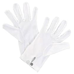 White or Black Costume Gloves - Black