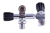 New Hollis H-Valve - Scuba Dive with 2 Regs on 1 Tank (Left Hand-300 BAR)