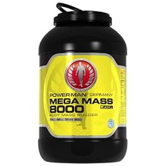 Powerman Muskelaufbau MEGA POWER MASS 8000 (Weight Gainer),Erdbeere