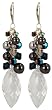 Blues Pearl Navette Cluster Earrings
