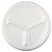 Genpak LAM13 Elite Laminated Foam Dinnerware 3-Comp Plate 10.25"Dia White 125/PK 4 PK/CT