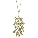 Sparkling Sage Snowflake Pendant Gold-Tone Nec