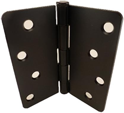 East West Consolidated 61979 4" 1/4" Radius Corner Orb Oil Rubbed Bronze Steel Door Hinge (Pack of 1)
