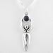 Jewelry : Amethyst Lunar Goddess Pendant in Sterling Silver on a 16' Box Chain, #8716