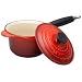 Le Creuset Enameled Cast-Iron 1-1/4-Quart Precision Pour Saucepan with Cover, Red