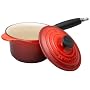 Le Creuset Enameled Cast-Iron 1-1/4-Quart Precision Pour Saucepan with Cover, Red