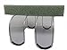 2 Pack 12 Inch Wire Rustproof Galvanized Gravestone Saddle Cemetery Headstone Saddle with Foam Attached