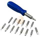 Magnetic Screwdriver Set w/ 15 bits Great for Cellphones, Computers, Gaming Devices Includes: T6, TORX®, SECURITY TORX®, PHILIPS, SLOTTED, SPANNER, TRI-WING®, BENT PRY TOOL, ROUND AWL, RESET PIN for Game Boy Advance, Nintendo Wii, DS Lite, NDS, Apple