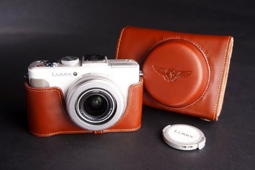 Tan Handmade Genuine Leather Camera Full Case Bag Cover for Panasonic Lumix DMC-LX7