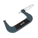 uxcell 外側マイクロメーター　滑り止めグリップ　測定器　メートル　75?100mm　スレート　グリーン