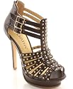 Shoehorne Womens Dark Brown Studded Gladiator Platforms, Ladies High Heel Roman Sandals Avail in all sizes