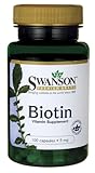 Swanson Biotin 5000mcg (5mg, 100 Capsules)