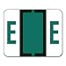 Smead A-Z Color-Coded Bar-Style End Tab Labels, Letter E, Dark Green, 500 per Roll (67075)