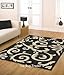 Retro Rug Black / Ivory ( 8033 / 825 ) 60cm x 110cm