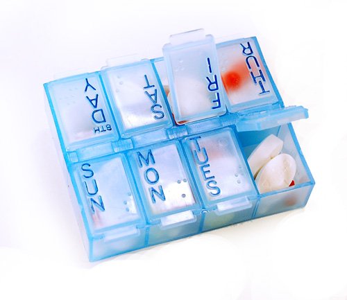 7 Pack - Ezy Dose 8 Day Classic Pill Reminder - Color Will Vary