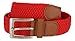 Belts.com Women's Stretch Belt Braided Elastic Canvas Leather Golf Belt 1-3/8