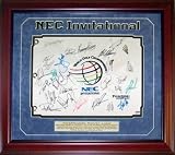 NEC Invitational Autographed Framed Golf Flag (PSA/DNA)
