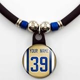 St. Louis Rams Jersey Necklace Personalized with Your Name and Number