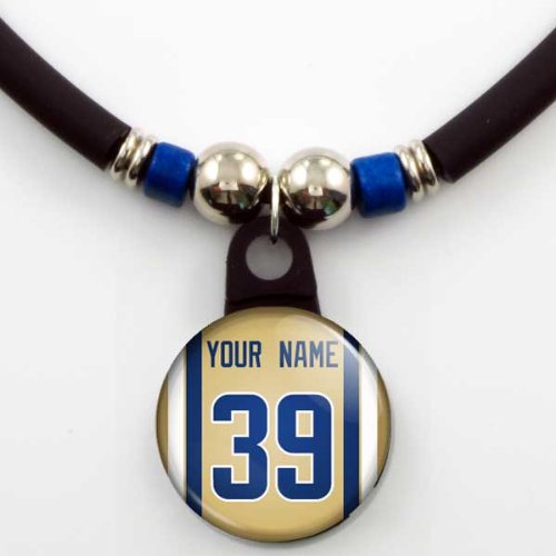 St. Louis Rams Jersey Necklace Personalized with Your Name and Number