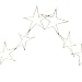 Kurt Adler 6' Metal Giant Gold Star Garland